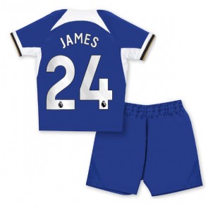 Chelsea Reece James #24 Replica Home Stadium Kit for Kids 2023-24 Short Sleeve (+ pants)